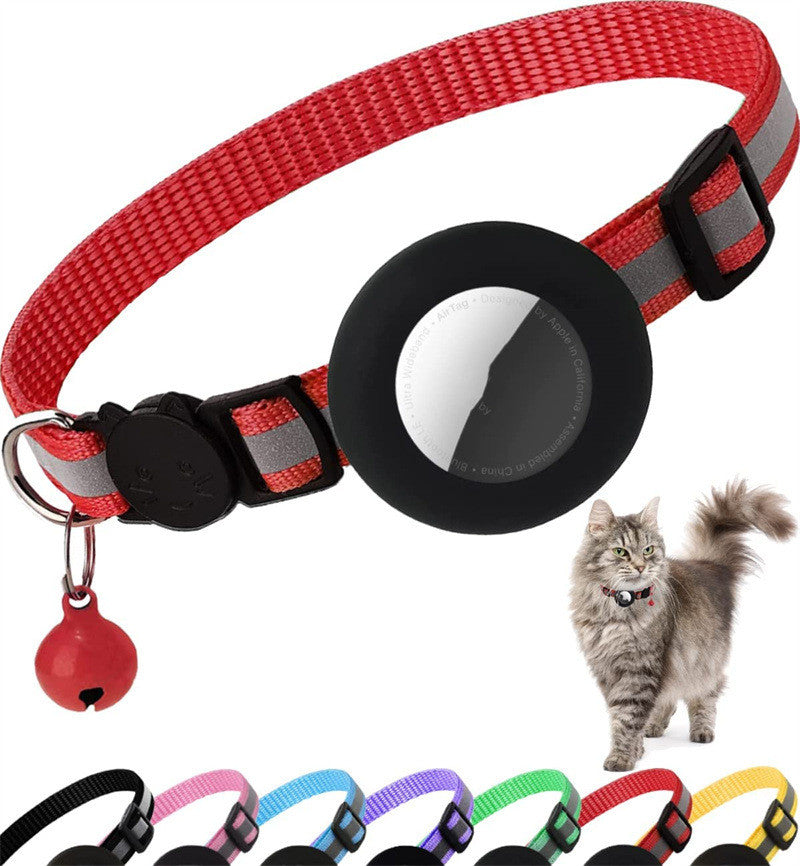 HKM-0569789 Reflective Anti-Lost Pet Collar for Cats and Dogs, Striped Design, Multiple Colors Available