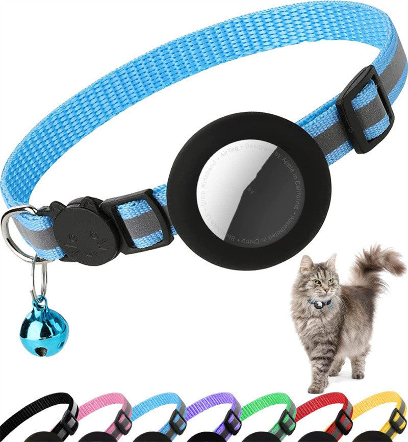 HKM-0569789 Reflective Anti-Lost Pet Collar for Cats and Dogs, Striped Design, Multiple Colors Available