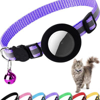 HKM-0569789 Reflective Anti-Lost Pet Collar for Cats and Dogs, Striped Design, Multiple Colors Available