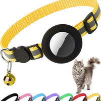 HKM-0569789 Reflective Anti-Lost Pet Collar for Cats and Dogs, Striped Design, Multiple Colors Available