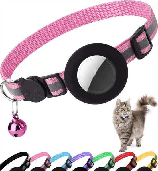HKM-0569789 Reflective Anti-Lost Pet Collar for Cats and Dogs, Striped Design, Multiple Colors Available