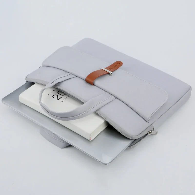 HKM-056979 Unisex Waterproof PU Leather Briefcase with Trolley Slot for Laptops - 36*26*3cm
