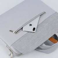 HKM-056979 Unisex Waterproof PU Leather Briefcase with Trolley Slot for Laptops - 36*26*3cm