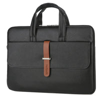 HKM-056979 Unisex Waterproof PU Leather Briefcase with Trolley Slot for Laptops - 36*26*3cm