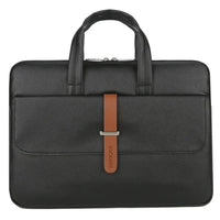 HKM-056979 Unisex Waterproof PU Leather Briefcase with Trolley Slot for Laptops - 36*26*3cm