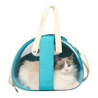 HKM-0570045 Transparent Pet Carrier Backpack for Cats and Dogs - Sky Blue, Dark Gray, Rose Red - Medium Soft Structure, 39x27x30cm, Up to 10kg Capacity