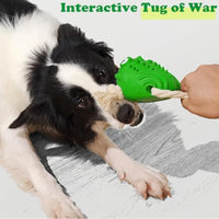 HKM-0571069 Indestructible Toad Shape Rubber Dog Toy for Aggressive Chewers - Squeaky, Chew-Resistant, and Dental Health Enhancer