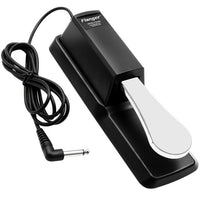 HKM-057107 Universal Electronic Piano Sustain Pedal with 1.7m Cable, 6.5mm Interface, Metal and ABS Construction