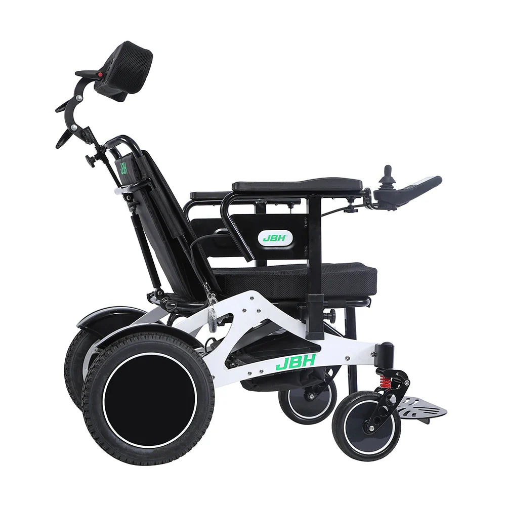 HKM-057299 Comfortable Electric Wheelchair with Adjustable Headrest and Foldable Design