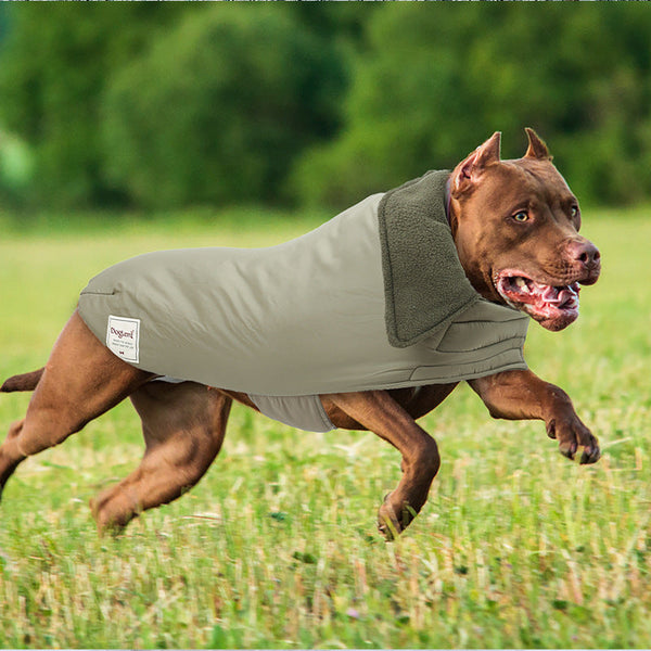 HKM-0573245 Cotton-Padded Turtleneck Vest for Dogs - Warm Solid Color Cold-Proof Pet Clothing