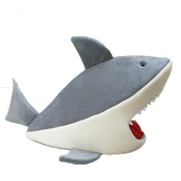 HKM-0573629 Shark-Shaped Pet Kennel: Cozy Cloth Cat & Dog Bed in Multiple Colors