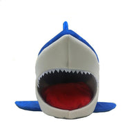 HKM-0573629 Shark-Shaped Pet Kennel: Cozy Cloth Cat & Dog Bed in Multiple Colors