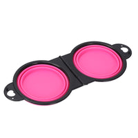 HKM-0573757 Folding Silicone Pet Bowl Set for Dogs and Cats - Multi-functional Outdoor Feeding Solutions