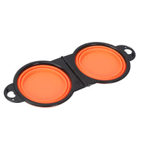 HKM-0573757 Folding Silicone Pet Bowl Set for Dogs and Cats - Multi-functional Outdoor Feeding Solutions