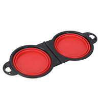 HKM-0573757 Folding Silicone Pet Bowl Set for Dogs and Cats - Multi-functional Outdoor Feeding Solutions