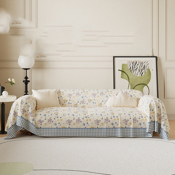 HKM-057427 Universal Non-Slip Floral Plant Design Sofa Cover in Various Sizes and Colors