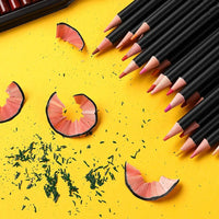 HKM-057555 72 Professional Coloured Pencils Set with 3 Sketchbooks, Pre-Sharpened, Travel-Friendly, Ideal for Artists