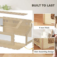 HKM-0577213 Spacious 39 Inch Hamster Cage with Acrylic Windows and Openable Top for Easy Access and Ventilation