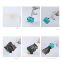 HKM-0577341 Extended Handle Toilet Picker for Dogs and Cats - Plastic, Blue, Available in Small and Large Sizes