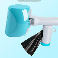 HKM-0577341 Extended Handle Toilet Picker for Dogs and Cats - Plastic, Blue, Available in Small and Large Sizes
