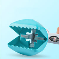 HKM-0577341 Extended Handle Toilet Picker for Dogs and Cats - Plastic, Blue, Available in Small and Large Sizes