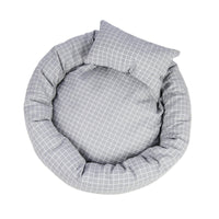 HKM-0577597 Soft Velvet Cotton Cat Litter Bed with Non-Slip Oxford Base, Egg Tart Shape, 35cm Diameter