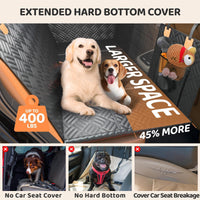HKM-0578365 Rear Seat Dog Mat - Black Cloth Car Protector for Pets