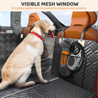 HKM-0578365 Rear Seat Dog Mat - Black Cloth Car Protector for Pets