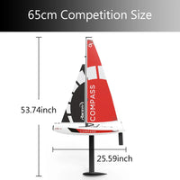 HKM-057875 Volantex COMPASS RTR Remote Control Sailboat - Durable ABS Plastic RC Pool Boat