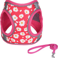 HKM-0579133 Reflective No Pull Adjustable Soft Mesh Dog Harness and Leash Set for Small to Medium Dogs