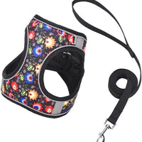 HKM-0579133 Reflective No Pull Adjustable Soft Mesh Dog Harness and Leash Set for Small to Medium Dogs