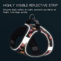 HKM-0579133 Reflective No Pull Adjustable Soft Mesh Dog Harness and Leash Set for Small to Medium Dogs