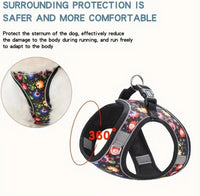 HKM-0579133 Reflective No Pull Adjustable Soft Mesh Dog Harness and Leash Set for Small to Medium Dogs