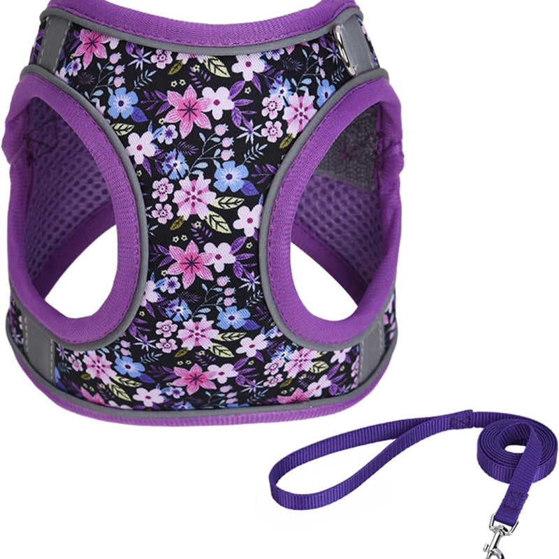 HKM-0579133 Reflective No Pull Adjustable Soft Mesh Dog Harness and Leash Set for Small to Medium Dogs