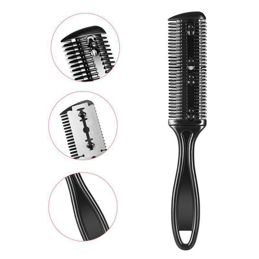 HKM-058003 Double-Sided Hair Cutting Comb with Blade for Bangs and Hair Repair, 60g