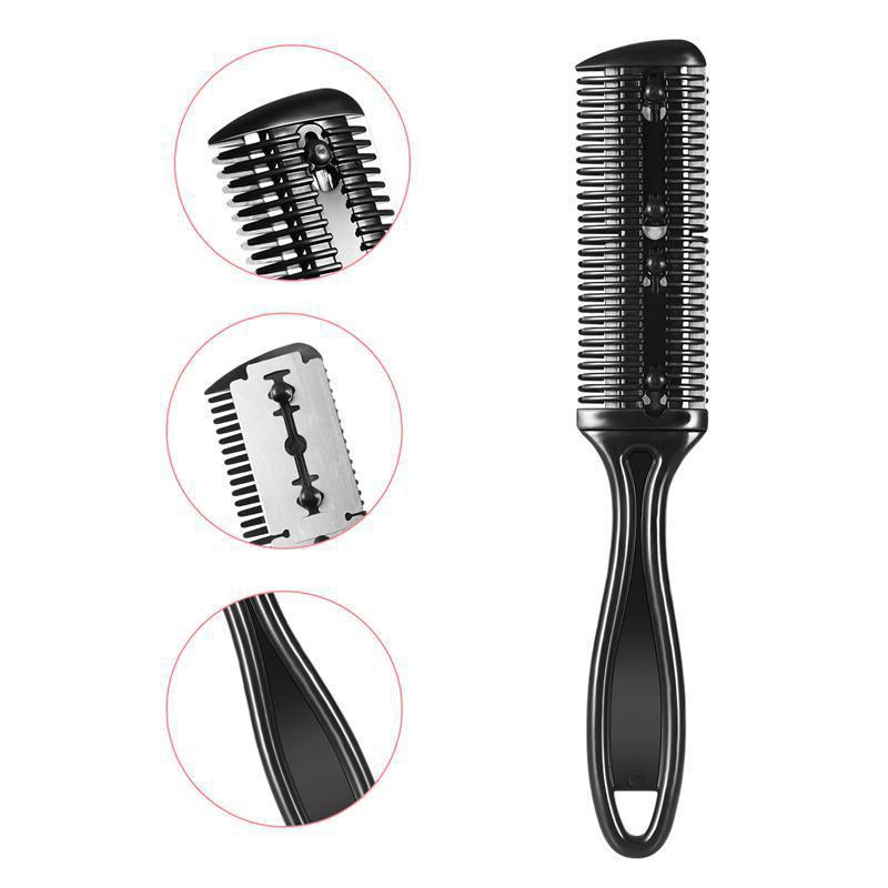 HKM-058003 Double-Sided Hair Cutting Comb with Blade for Bangs and Hair Repair, 60g
