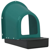 HKM-0580925 Wall-Mounted Chicken Nesting Boxes - Set of 4, Dark Green ABS Plastic, Space-Saving Design with Easy Access for Egg Collection