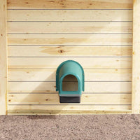 HKM-0580925 Wall-Mounted Chicken Nesting Boxes - Set of 4, Dark Green ABS Plastic, Space-Saving Design with Easy Access for Egg Collection
