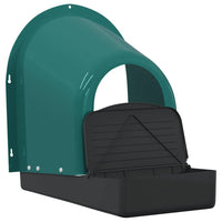 HKM-0580925 Wall-Mounted Chicken Nesting Boxes - Set of 4, Dark Green ABS Plastic, Space-Saving Design with Easy Access for Egg Collection