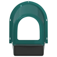 HKM-0580925 Wall-Mounted Chicken Nesting Boxes - Set of 4, Dark Green ABS Plastic, Space-Saving Design with Easy Access for Egg Collection