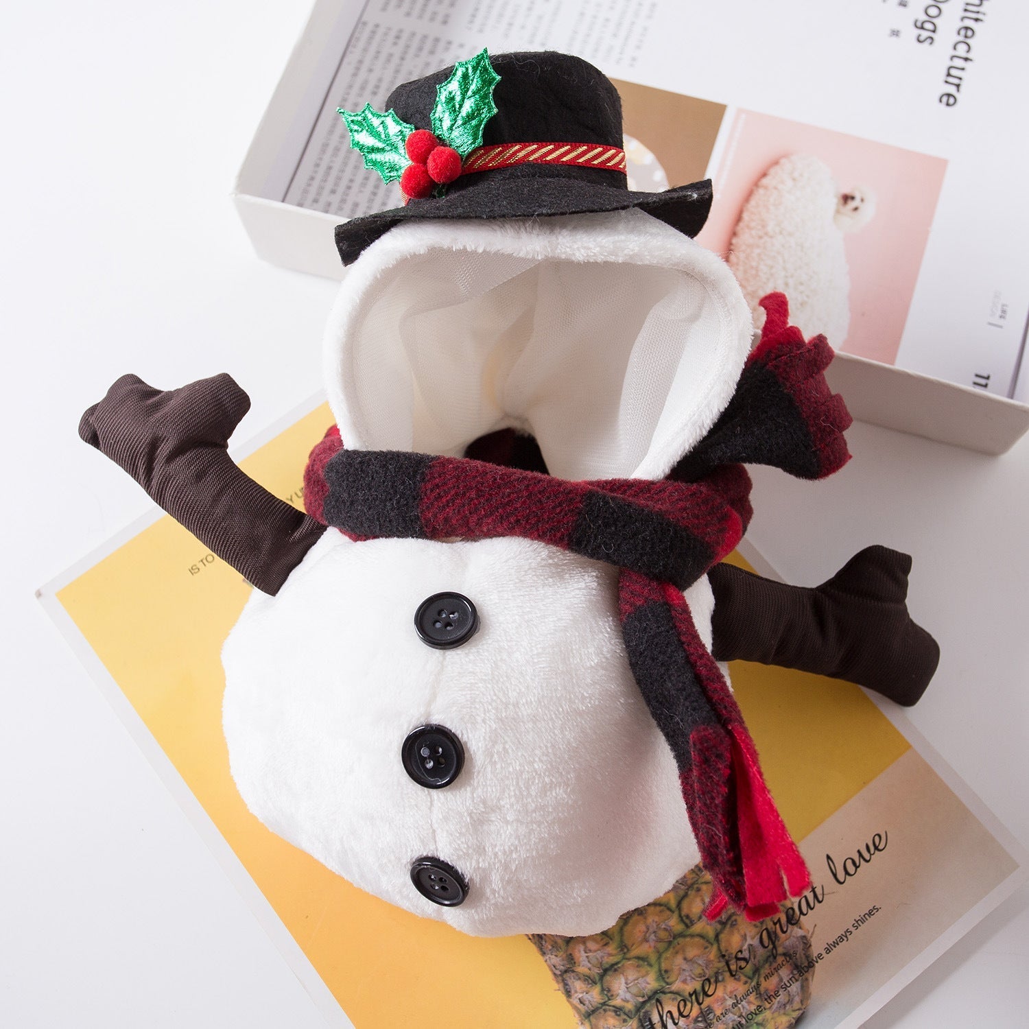 HKM-0583485 Snowman Costume for Pets - Fun Christmas Apparel in Sizes S, M, L, XL