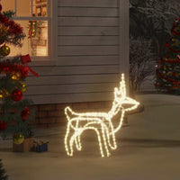 HKM-058387 Warm White LED Reindeer Silhouette Christmas Light – 60x30x60 cm, 120 LEDs, Steel and PVC, IP44