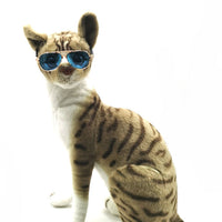 HKM-0584125 Pet Mini Hip Hop Sunglasses - Metal Frame with Resin Lenses, Stylish Accessories for Small Pets