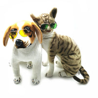 HKM-0584125 Pet Mini Hip Hop Sunglasses - Metal Frame with Resin Lenses, Stylish Accessories for Small Pets