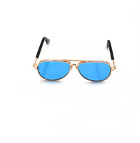 HKM-0584125 Pet Mini Hip Hop Sunglasses - Metal Frame with Resin Lenses, Stylish Accessories for Small Pets