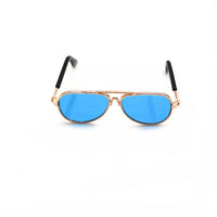 HKM-0584125 Pet Mini Hip Hop Sunglasses - Metal Frame with Resin Lenses, Stylish Accessories for Small Pets