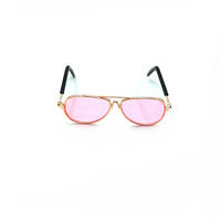 HKM-0584125 Pet Mini Hip Hop Sunglasses - Metal Frame with Resin Lenses, Stylish Accessories for Small Pets