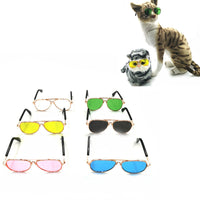 HKM-0584125 Pet Mini Hip Hop Sunglasses - Metal Frame with Resin Lenses, Stylish Accessories for Small Pets