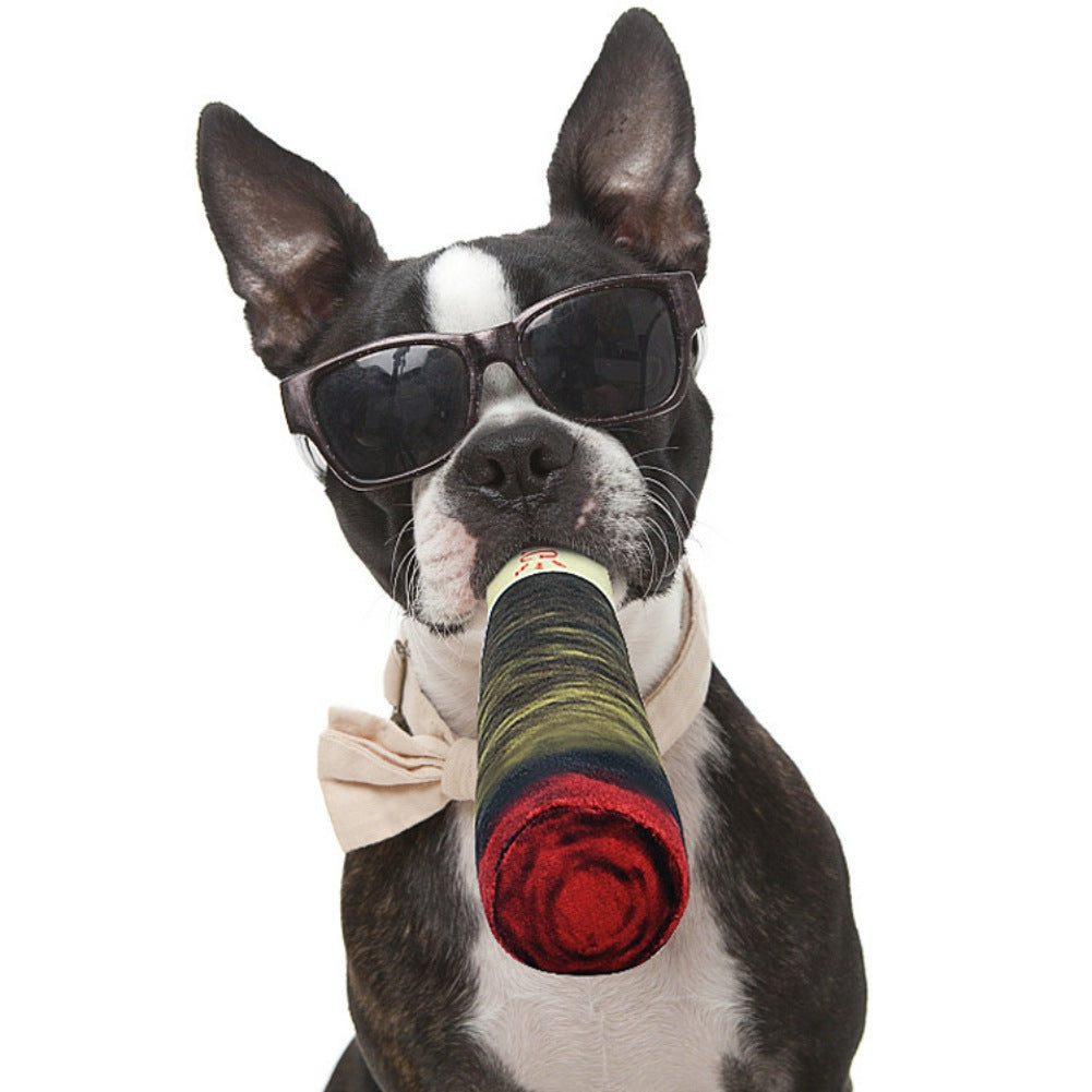 HKM-0585917 Plush Dog Toy with Sound - Fun Prank Cigarette Design for Playtime