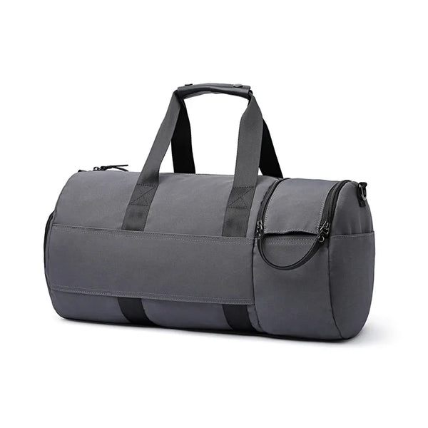 HKM-058643 Retro Waterproof Fitness Travel Bag - Heavy Duty Waxed Canvas and Leather Accents, Multiple Colours Available